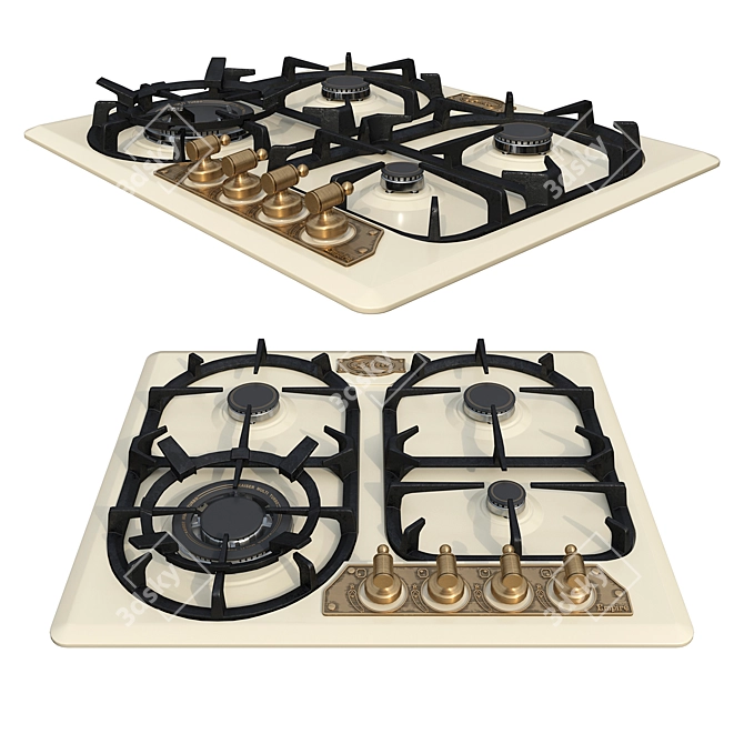 Kaiser KG Turbo Gas Hob 3D model image 2