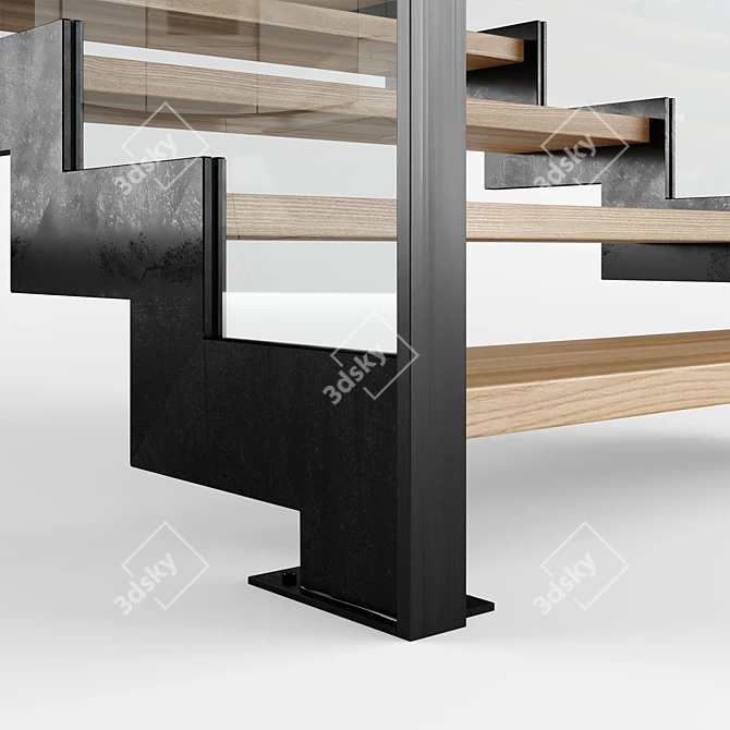 Modern Interior Stair 09: Stylish and Functional 3D model image 10