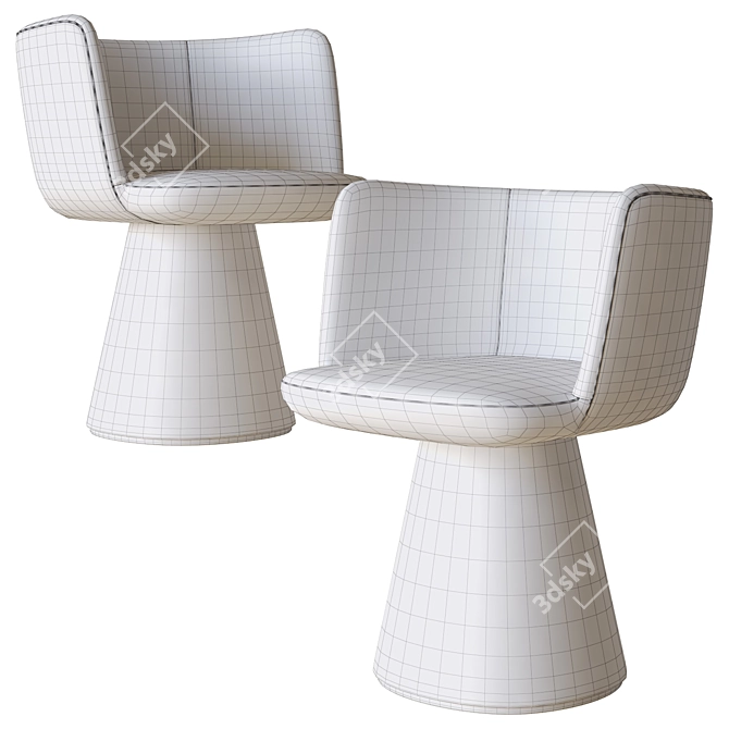 Flair O' Chair: A Stylish Statement 3D model image 3