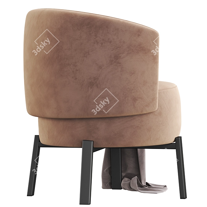 Modern Jane Dining Chair 3D model image 4