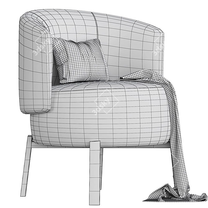 Modern Jane Dining Chair 3D model image 5