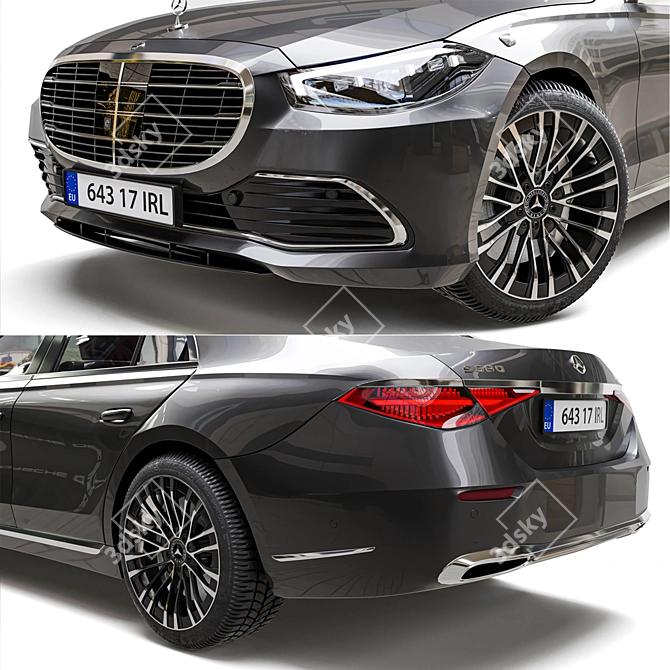 Luxury Safeguard: Mercedes S680 2022 3D model image 5