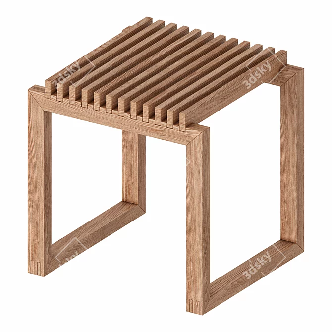 Danish Design Cutter Bench Stool 3D model image 6