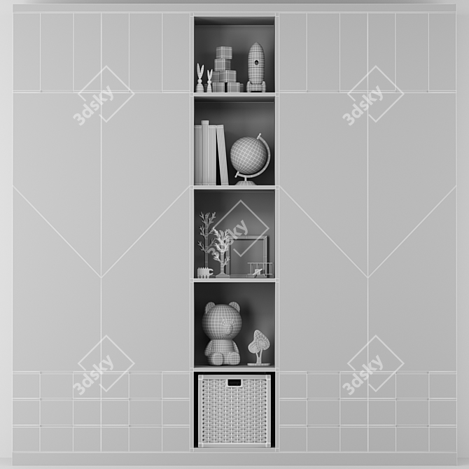 Creative Kids Room Decor Set 3D model image 4