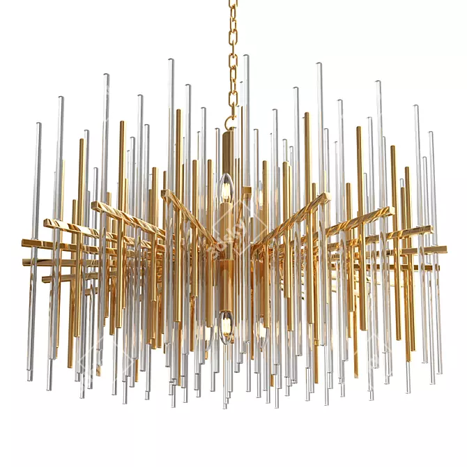 Elegant Crystal Chandelier - 85cm 3D model image 1