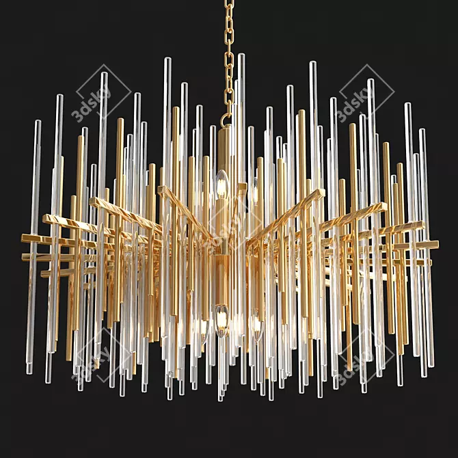 Elegant Crystal Chandelier - 85cm 3D model image 2