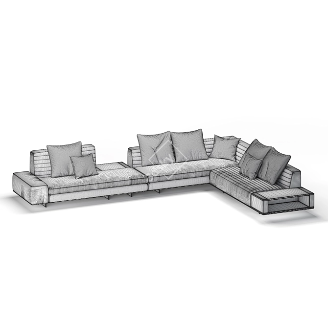 Elegant 2013 Roger Sofa 3D model image 3