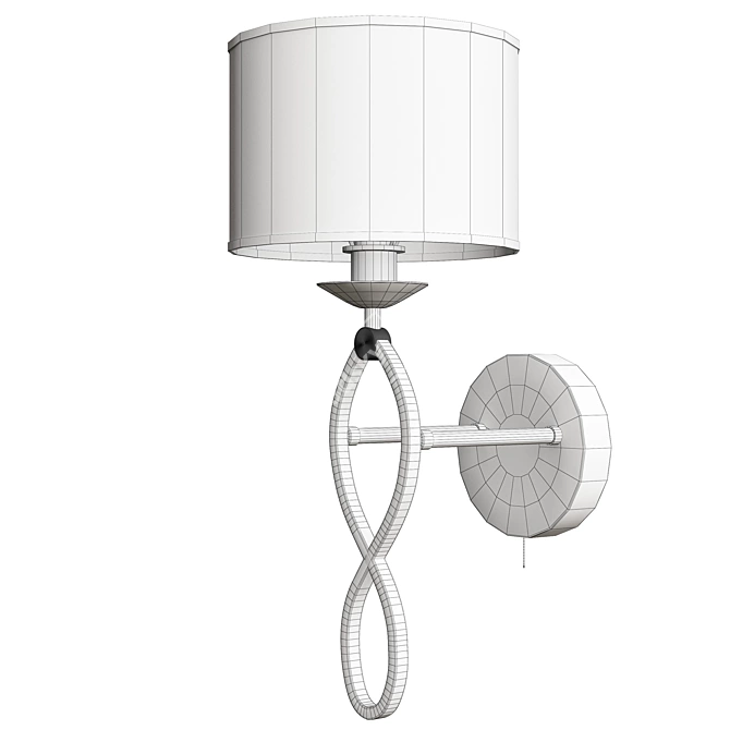 Elegant Lampshade Sconce 3D model image 3