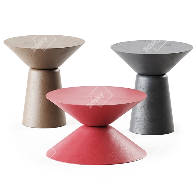  Murano Cimento Coffee Tables 3D model image 1