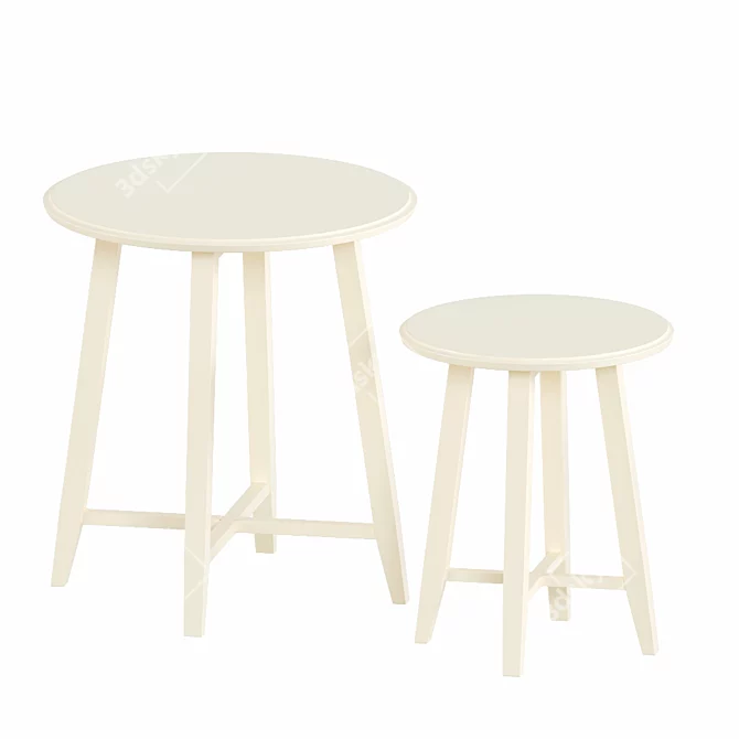 Modern 2-Piece KRAGSTA Table Set 3D model image 2