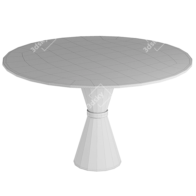 Elegant Vinicius Marble Glass Table 3D model image 2