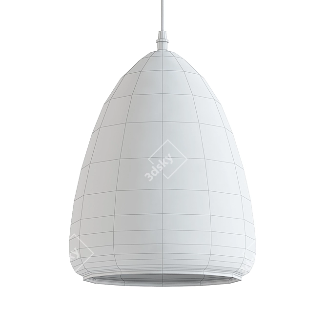 Elegant Smoked Glass Pendant Light 3D model image 2