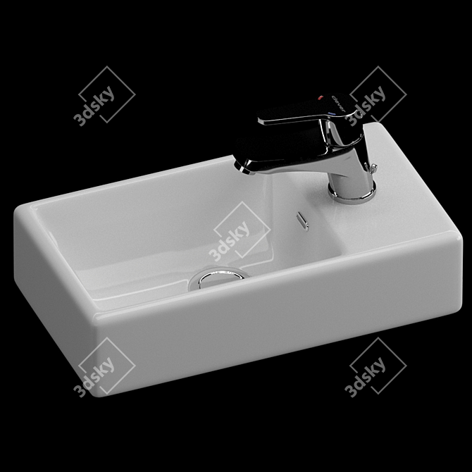 Clever Washbasins Set with Mixers 3D model image 2