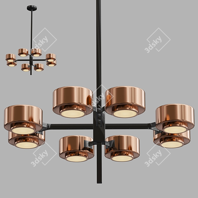 Elegant Jalen Chandelier: 2016 Version 3D model image 1