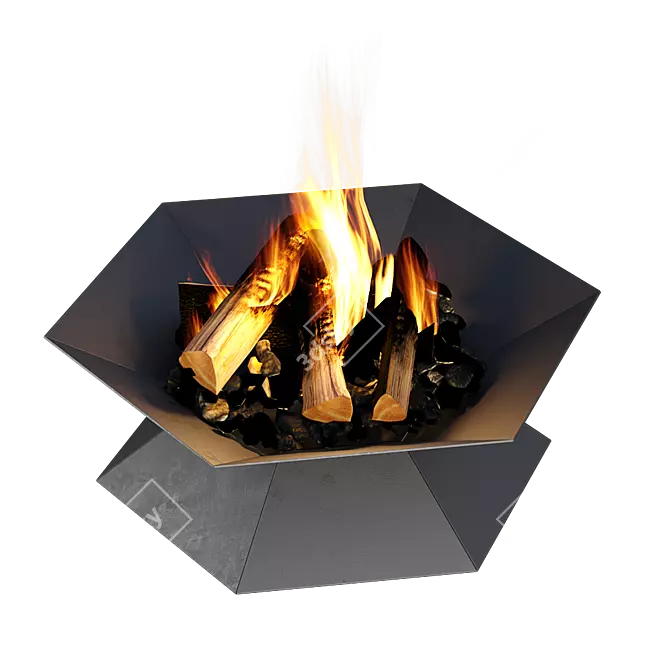 Epic Flame Fire Pit 3D model image 6