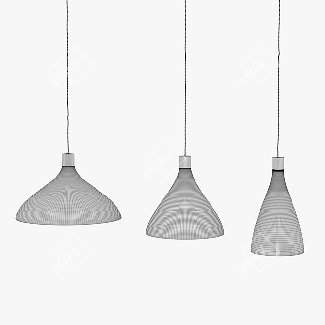 Title: Sleek Swell Pendant Light 3D model image 8