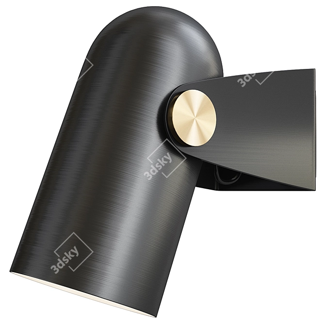 Sleek Bullet Wall Lamp 3D model image 1