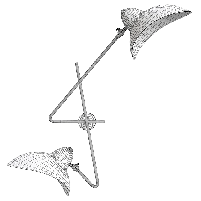 Sleek York Design Lamp 3D model image 2