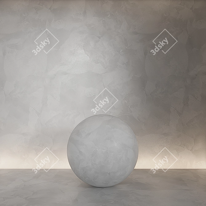 Seamless Decorative Plaster: Elegant & Versatile 3D model image 1