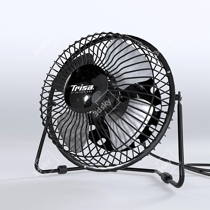 Portable USB Fan: Trisa 3D model image 1