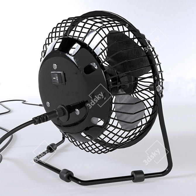 Portable USB Fan: Trisa 3D model image 2