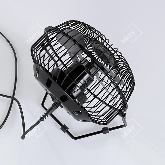 Portable USB Fan: Trisa 3D model image 3