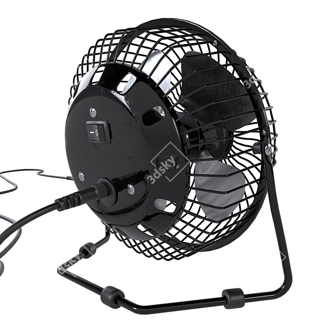 Portable USB Fan: Trisa 3D model image 6