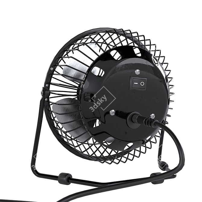 Portable USB Fan: Trisa 3D model image 8