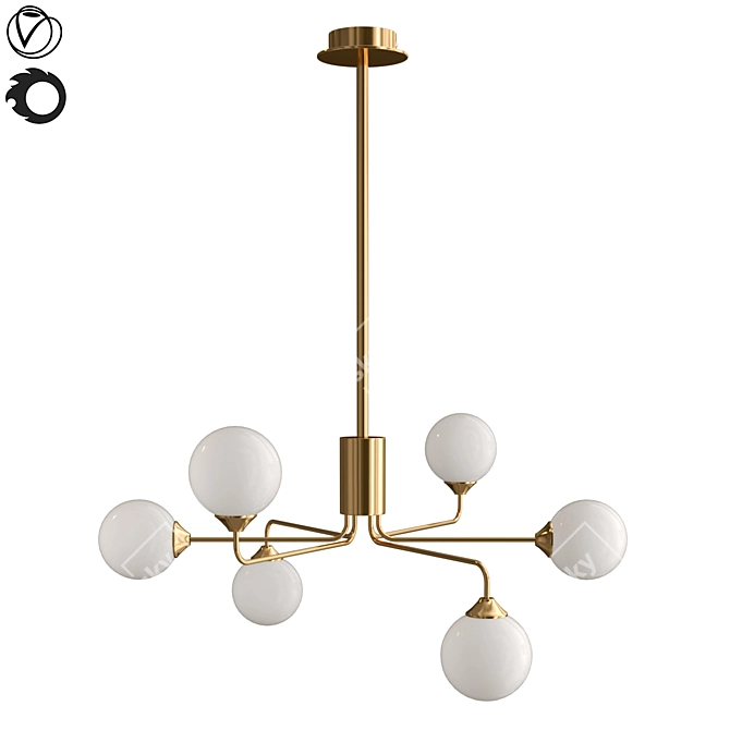 Elegant Ceiling Chandelier - FREYA ALEXIS 3D model image 1