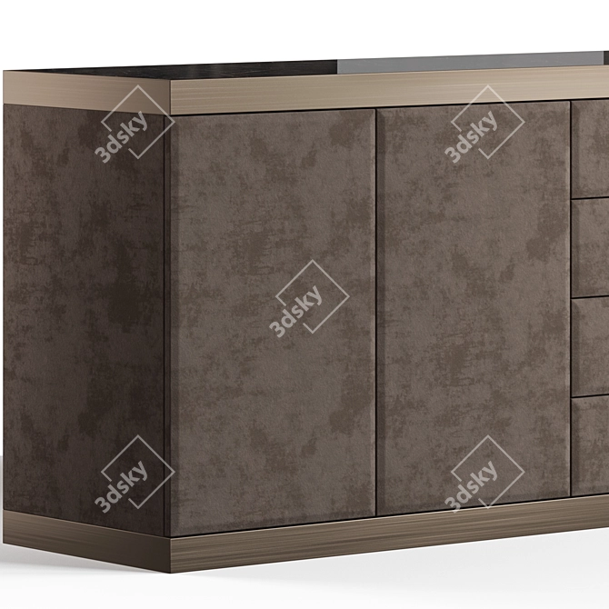 Stylish Longhi Baku Sideboard 3D model image 2