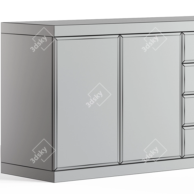 Stylish Longhi Baku Sideboard 3D model image 3