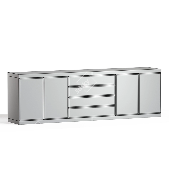 Stylish Longhi Baku Sideboard 3D model image 4