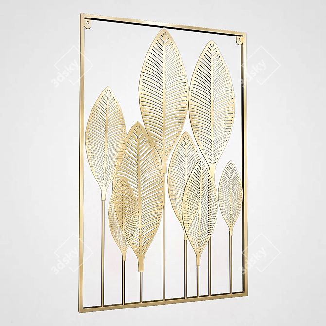 Designer Leaf Wall Decor - ImperiumLoft 3D model image 2