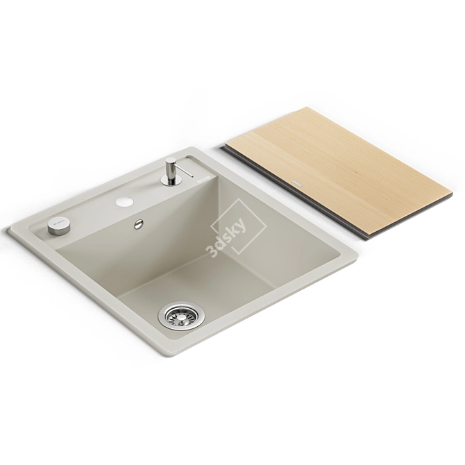 Blanco Dalago 45: Sleek and Functional Sink 3D model image 2