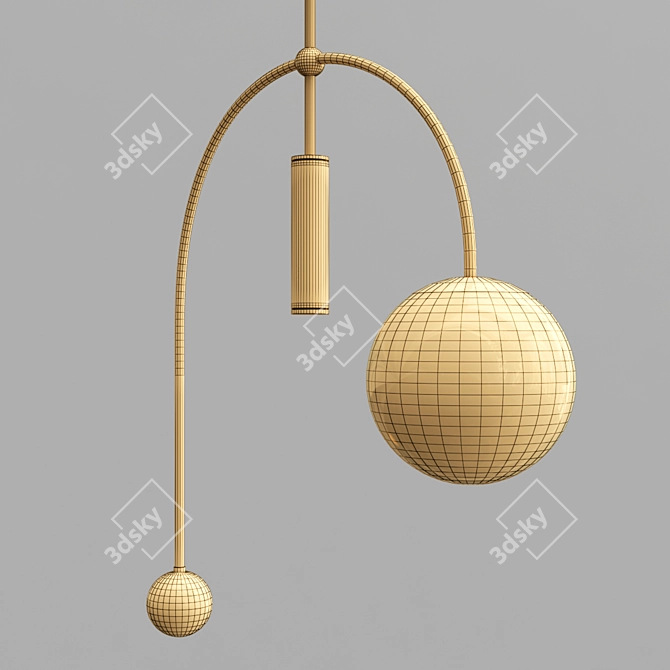 Elegant Centimeter-Sized LIBRA Lamp 3D model image 2