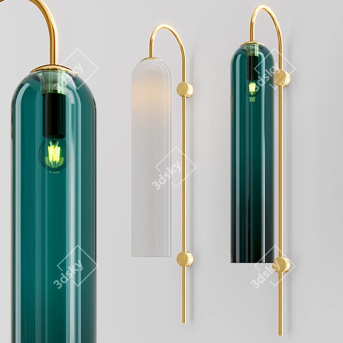 Vian Wall: Contemporary Lighting Fixture 3D model image 2