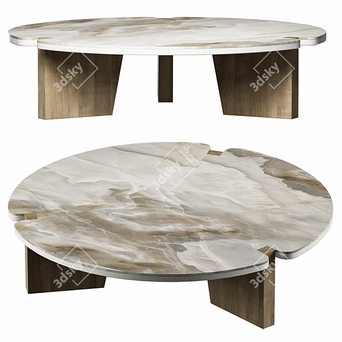 Cosmo Round Coffee Table: Versatile and Stylish 3D model image 1