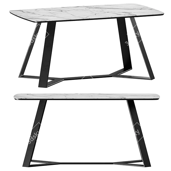 Urban Dining Table: Stylish and Versatile 3D model image 1