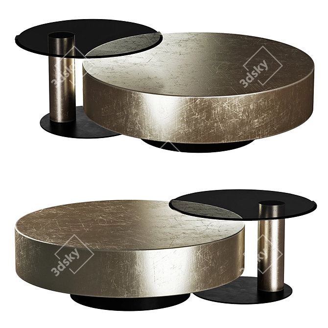 Frandiss Coffee Table Set: Customizable, Stylish & Functional 3D model image 1