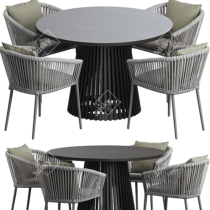 Elegant Muse & Forma IRUNE Dining Table 3D model image 1