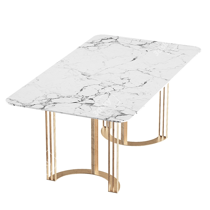 Classic Boston Dining Table 3D model image 2