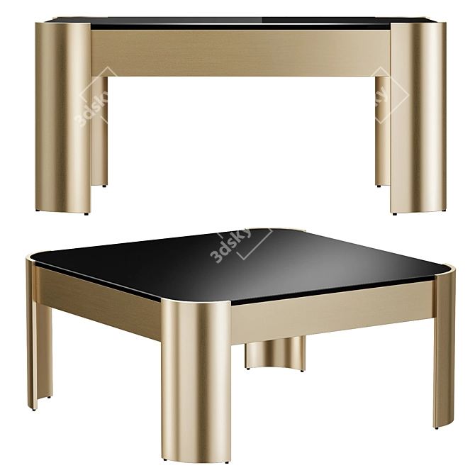 Modern Courier Coffee Table 3D model image 1