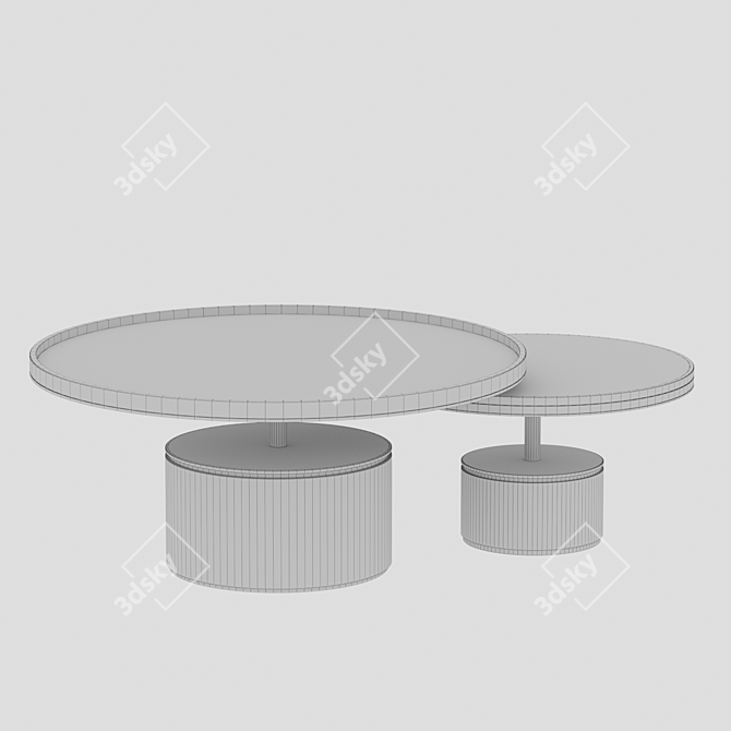 Sleek PAROS Coffee Table 3D model image 2