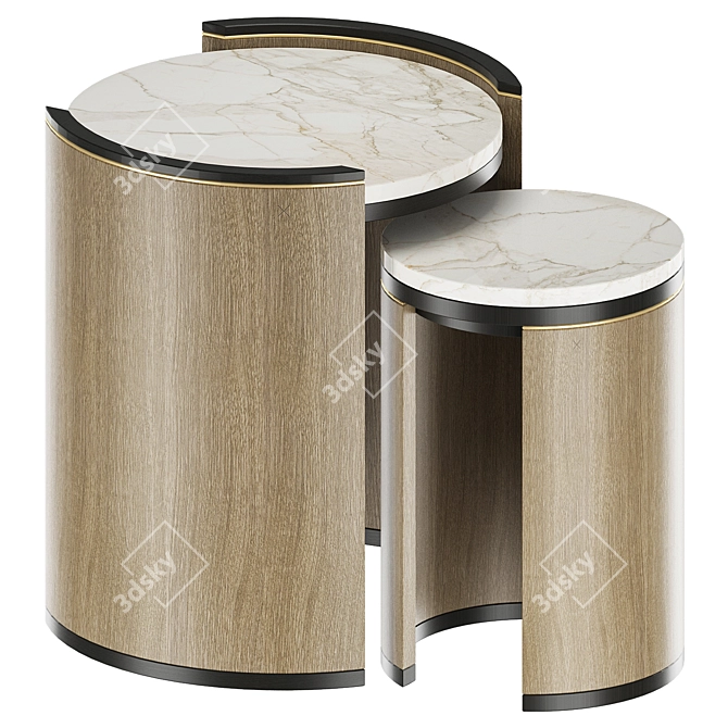 CEUTA Modern Side Table 3D model image 1