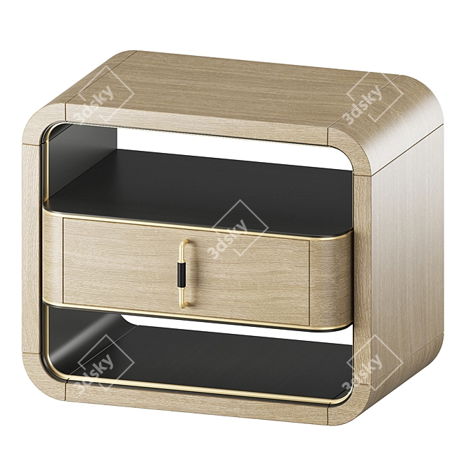 Elegant COLMAR Bedside Table 3D model image 1