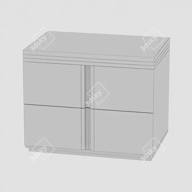 Elegant AVIGNON Bedside Table 3D model image 2