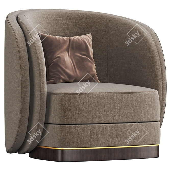 Elegant Ambrose Armchair: Modern Style, Supreme Comfort 3D model image 1