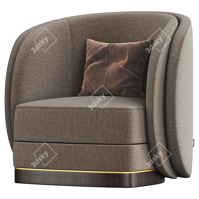 Elegant Ambrose Armchair: Modern Style, Supreme Comfort 3D model image 2