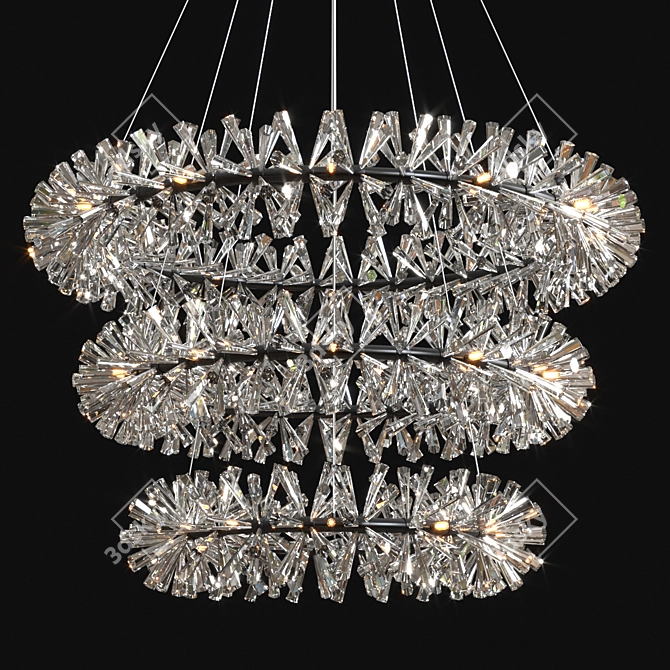 Nordic Elegance: Crystal Chandelier 3D model image 2