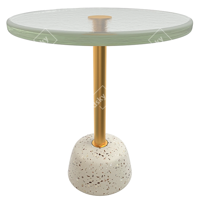 Elegant Parla Blossom Glass Table 3D model image 1